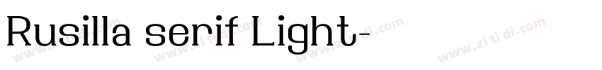 Rusilla serif Light字体转换